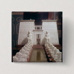 Badge Carré 5 Cm Reconstruction du grand temple de l'Amon,