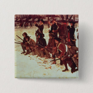 Badge Carré 5 Cm Recrues de forage d'Américain de baron von Steube