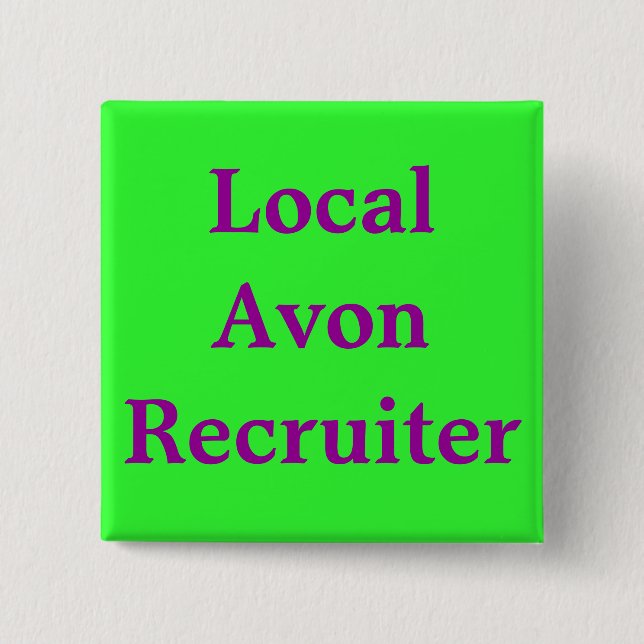Badge Carré 5 Cm Recruteur local d'Avon (Devant)