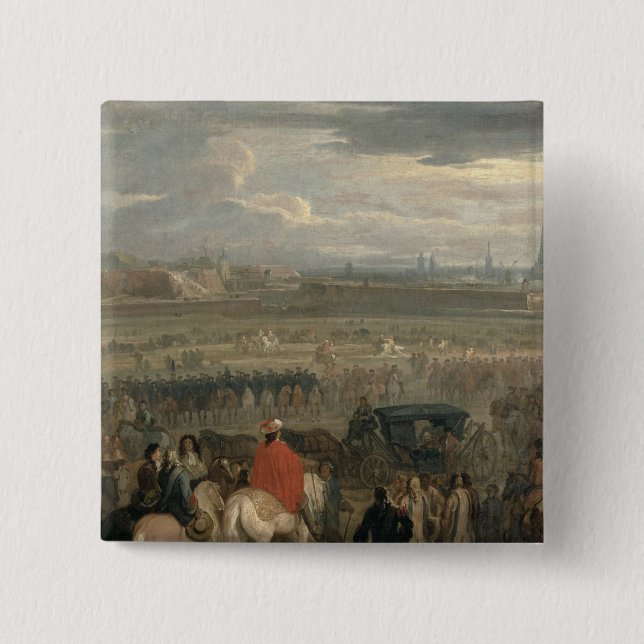 Badge Carré 5 Cm Reddition de la citadelle de Cambrai (Devant)