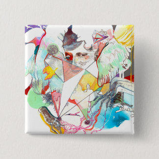 BADGE CARRÉ 5 CM REFLÉTEZ LES BOUTONS