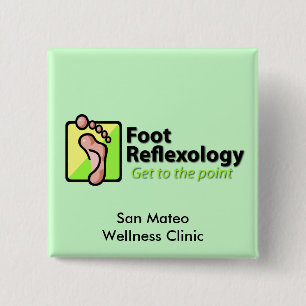 Badge Carré 5 Cm Réflexologie des pieds
