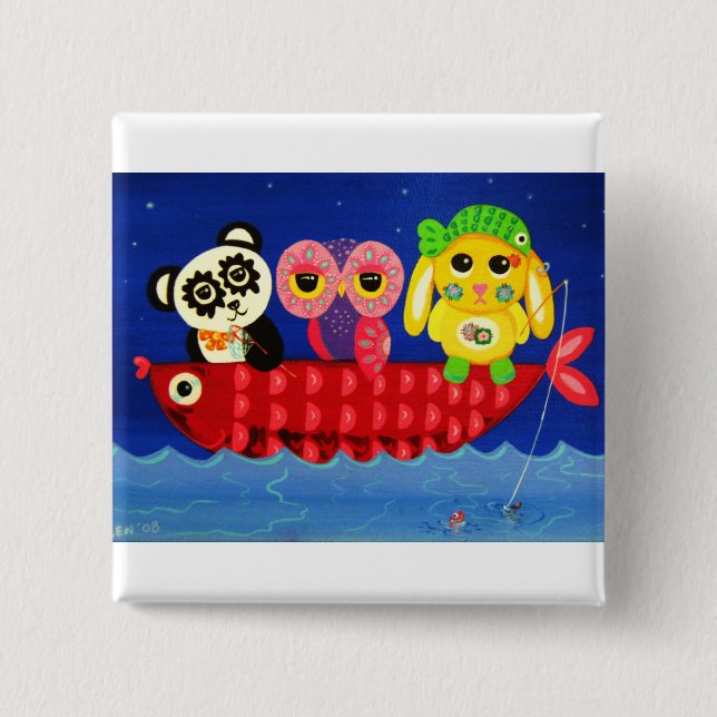 Badge Carré 5 Cm Refroidissez (Devant)