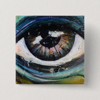 Badge Carré 5 Cm regard dans le bouton