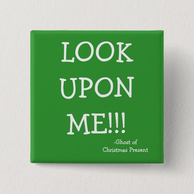 Badge Carré 5 Cm Regardez - la série de grippe-sou (Devant)