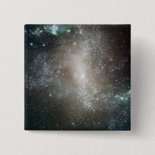 Badge Carré 5 Cm Région centrale de la galaxie spirale barrée