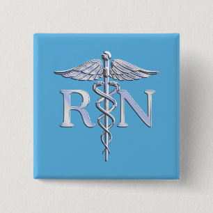 Badge Carré 5 Cm Regised Nurse RN