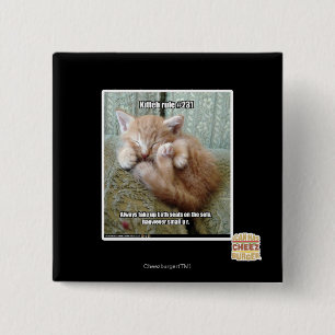 Badge Carré 5 Cm Règle de Kitteh #231