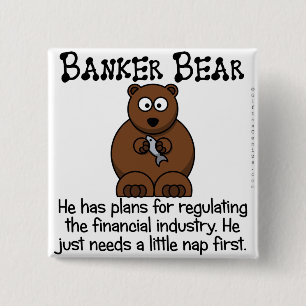 Badge Carré 5 Cm Réglementation du secteur financier