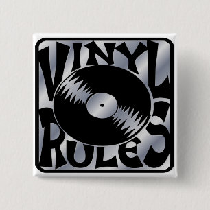 Badge Carré 5 Cm Règles de vinyle