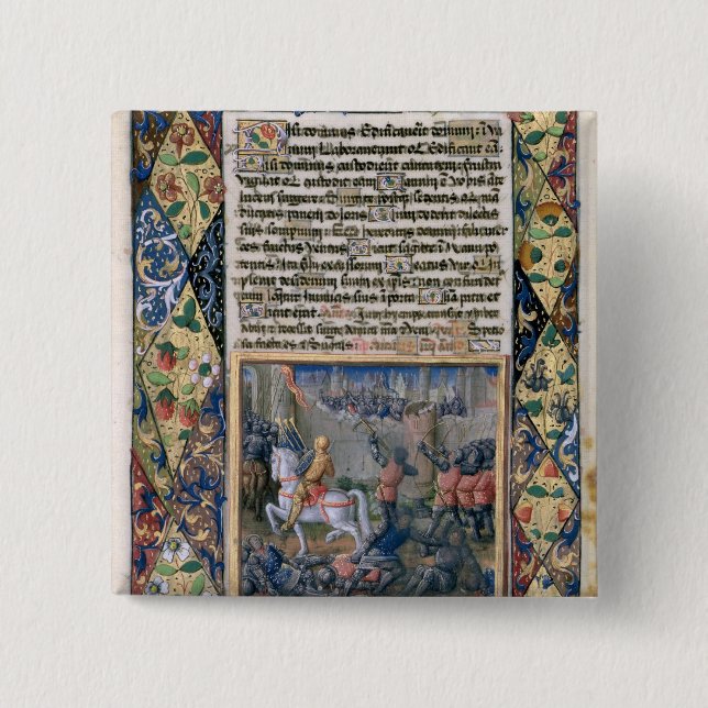 Badge Carré 5 Cm Rehoboam faisant la guerre contre le jéroboam (Devant)