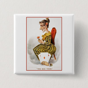 Badge Carré 5 Cm Reine des diamants