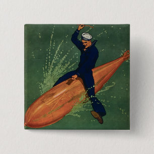 Badge Carré 5 Cm Rejoignez la Marine