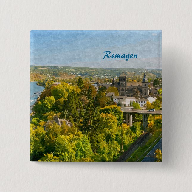 Badge Carré 5 Cm Remagen (Devant)