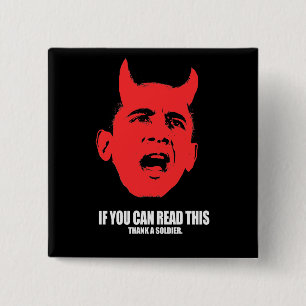 Badge Carré 5 Cm Remerciez un soldat Bumpersticker