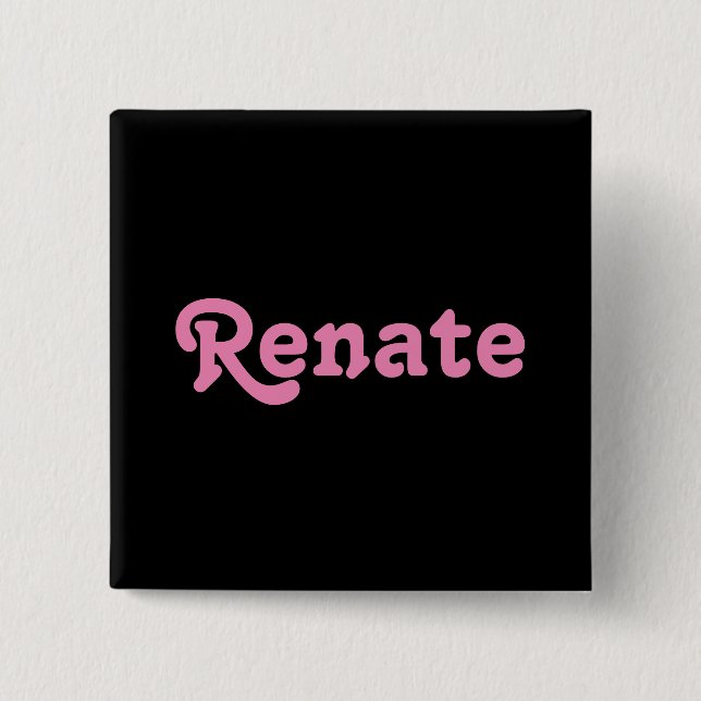 Badge Carré 5 Cm Renate de bouton (Devant)