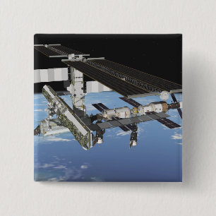 Badge Carré 5 Cm Rendu de l'artiste