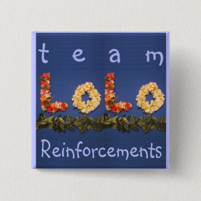 Badge Carré 5 Cm renforts de lolo d'équipe (Devant)