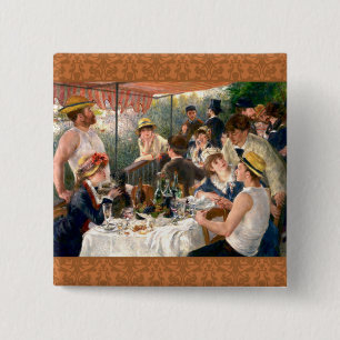 Badge Carré 5 Cm Renoir French Luncheon Booking Party