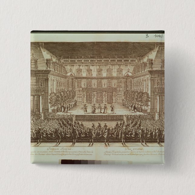 Badge Carré 5 Cm Représentation de l'opéra 'Alceste (Devant)