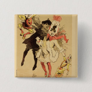 Badge Carré 5 Cm Reproduction d'une publicité par affichage le