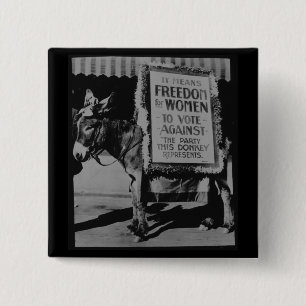 Badge Carré 5 Cm Républicain de vote de femmes