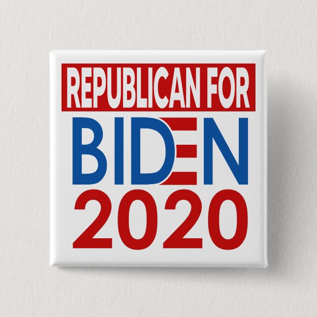 Badge Carré 5 Cm Républicain pour Biden 2020 (Devant)