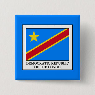 Badge Carré 5 Cm République démocratique du Congo