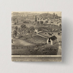 Badge Carré 5 Cm Résidence de Charles Alexander