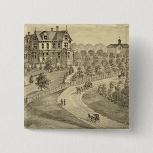 Badge Carré 5 Cm Résidence de John Biggert, station d'Idlewood