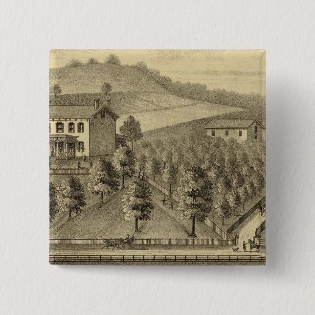 Badge Carré 5 Cm Résidence de William Schrader (Devant)