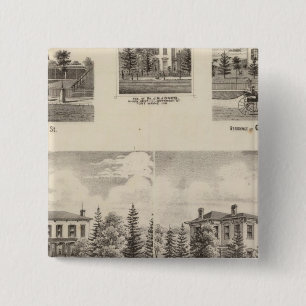 Badge Carré 5 Cm Résidence d'Henry Baker et autres