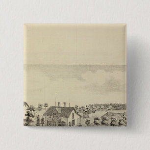 Badge Carré 5 Cm Résidence d'Isreal Cox, canton de Ward