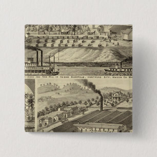 Badge Carré 5 Cm Résidence et scierie de Susan Harpold