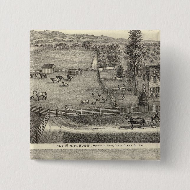 Badge Carré 5 Cm Résidences de Bubb (Devant)