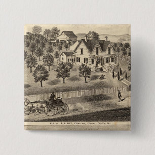 Badge Carré 5 Cm Résidences de SA Nay et DM Winans