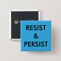 Résistez et persistez, texte noir gras sur bleu cl