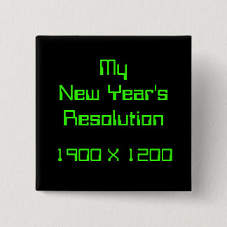 Badge Carré 5 Cm Résolution de mon Nouvel An, 1900 X 1200