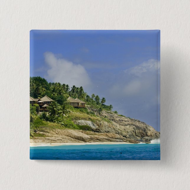 Badge Carré 5 Cm Résort de l'île de Fregate PR) (Devant)