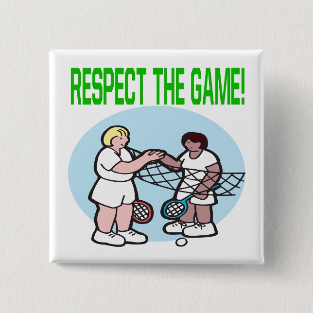 Badge Carré 5 Cm Respect The Game (Devant)