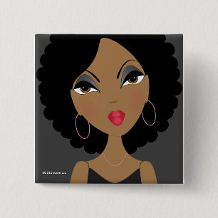 Badge Carré 5 Cm Respirez juste le bouton