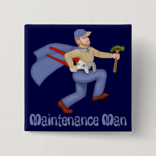 Badge Carré 5 Cm Responsable de maintenance (Devant)