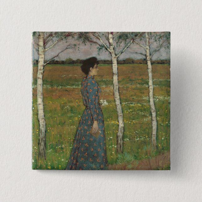 Badge Carré 5 Cm Ressort (Devant)