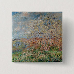 Badge Carré 5 Cm Ressort de Claude Monet  