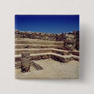 Badge Carré 5 Cm Restes des murs de forteresse, c.37-31 AVANT JÉSU