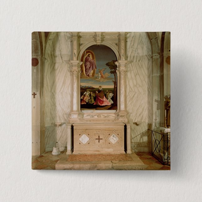 Badge Carré 5 Cm Retable de St Christina (Devant)