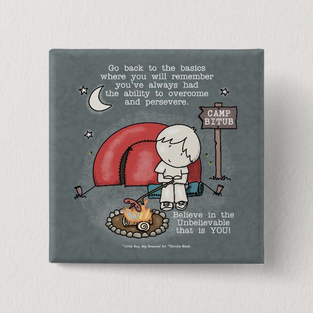 Badge Carré 5 Cm Retour aux fondamentaux (Devant)