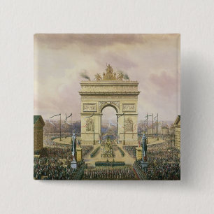Badge Carré 5 Cm Retour des cendres de l'empereur vers Paris