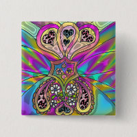 Retro 60s Coeurs psychédéliques Fleurs Cadeaux Vêt