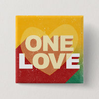 Retro One Love Poster Art coloré